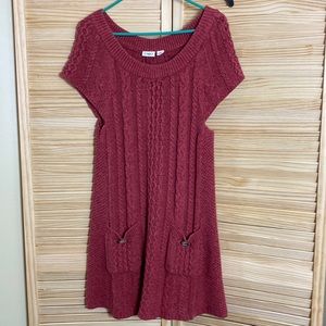 Cato Women's Knitted Dress Sweater Dress Maroon Size is XL